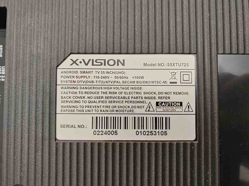 تعویض بکلایت 55XTU725 | ایکس ویژن | شرق